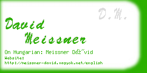 david meissner business card